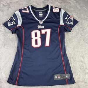 New England Patriots Jersey Womens Small NFL Football Gronkowski 87 Nike